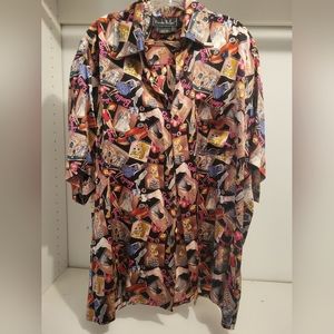 NICOLE MILLER VINTAGE SHORT SLEEVE BLOUSE